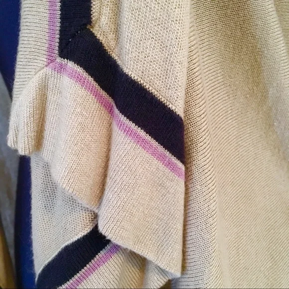 LOFT Tan Drape-Front Silk-blend Cardigan - Picture 2 of 8